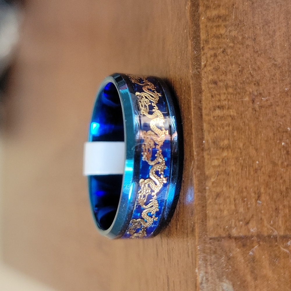 Dragon Scrollwork Ring Band